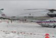 Śmigłowiec Mil Mi-8MTW-1 Special Flight Detachment „Rossija” poważnie uszkodzony na moskiewskim lotnisku Wnukowo. fot. Mash