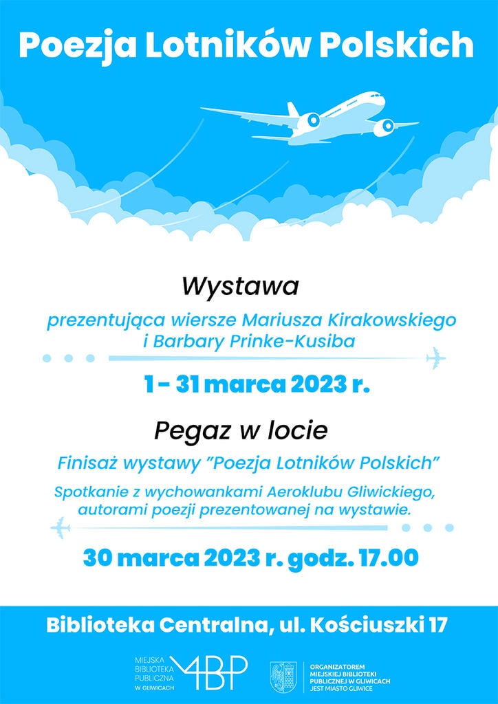 Plakat wystawy Poezja Lotników Polskich