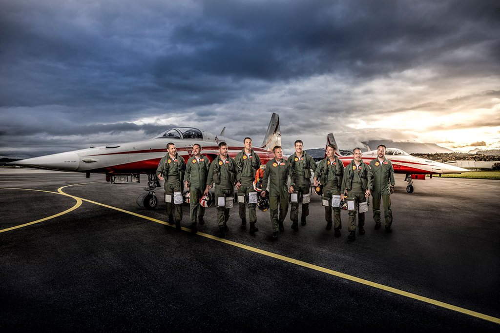 Piloci zespołu Patrouille Suisse. fot. André Scheidegger via Swiss Armed Forces Digital Media Centre