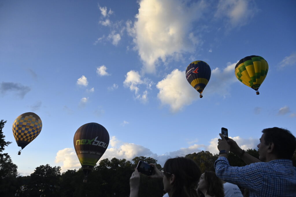 Zmasowany nalot na jeden z krzyż w parku miejskim. fot. Paweł Kleszcz